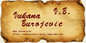 Vukana Burojević vizit kartica